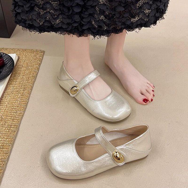 Jugendliche Schuhe Mädchen Mary Jane Schuhe Kinder Weiche Sohle Prinzessinnen-Stil PU-Leder zum Hineinschlüpfen Schule Herbst