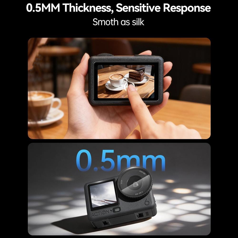 2/10-Pack Tempered Glass Screen Protector 9H Hardness HD Anti-Scratch Film for DJI Osmo Action 6 Camera Accessories