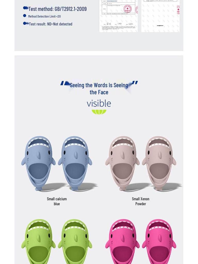 Shark Cartoon Anti-Collision Slippers for Women & Men - Summer Non-Slip Lazy Sandals with Thick EVA Soles