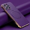 Magnetic Leather for Magsafe Case for IPhone 15 14 Pro Max 13Pro 16 Plus Ring Luxury Lens Protection Holder Phone Back Cover