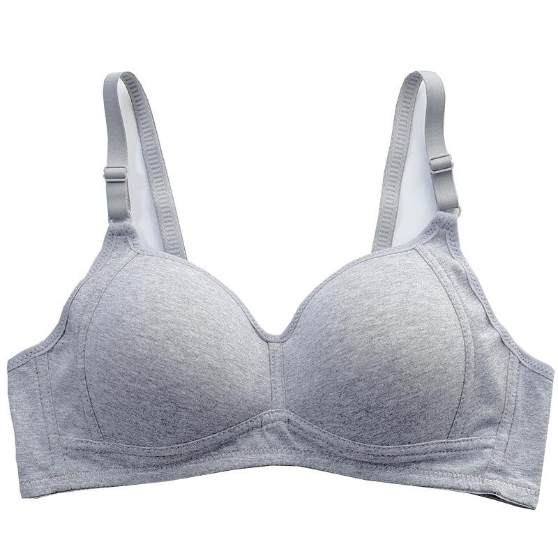 Summer Japanese and Korean style less junior high school students comfortable no steel ring development period pure cotton bra