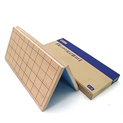 Shogi Board Set: Utility Model Folding Shogi Board with No Hinges and Sturdy, Bold Japanese Wooden Shogi Pieces