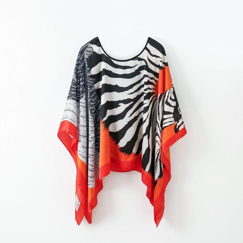 Spring/Summer Silk Scarf: Sun Protection Shawl & Cover-up for Women
