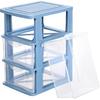 YARNOW Plastic Drawers Organizer 3 Drawer Plastic Storage Plastic Drawer Storage 5.3 x 6.8 x 9 Inch
