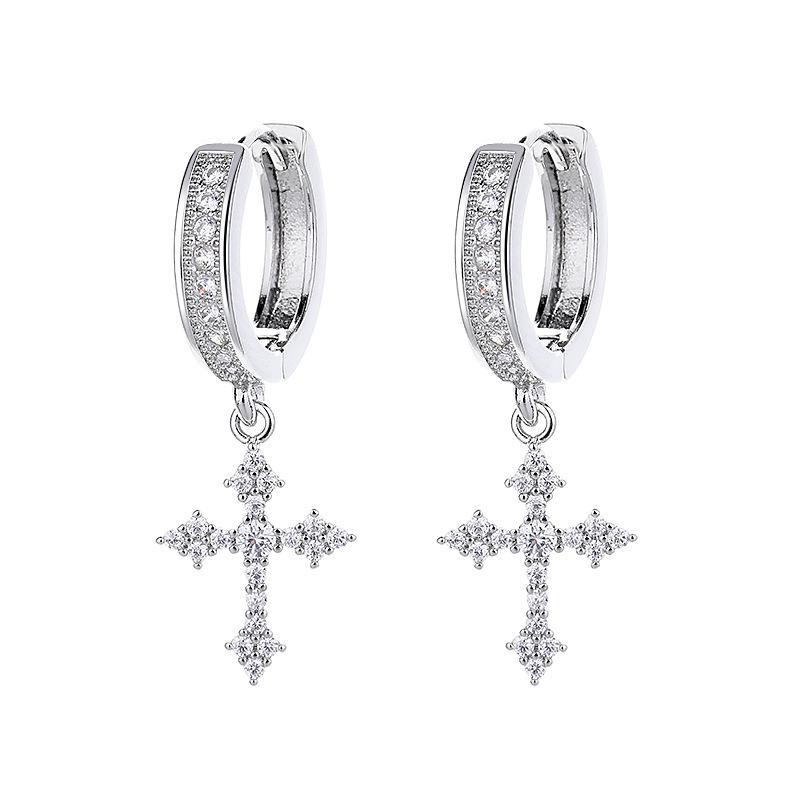 New Elegant Cross Earrings for Women: Versatile, Trendy, and Fashionable Ear Cuffs with a Chic, Minimalistic Style