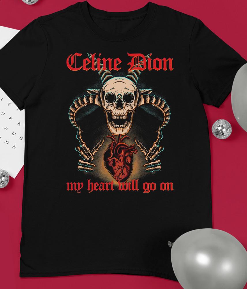 

Селин Дион Мое сердце будет биться дальше Мужская футболка Черная хлопковая футболка Все размеры 1F198 Унисекс футболка S