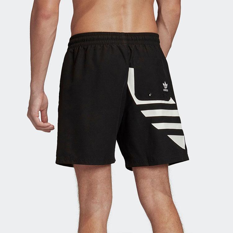 Adidas Originals Trefoil Print Casual Sports Atmungsaktive Shorts mit Kordelzug Herren Unterteile Schwarz FM9911