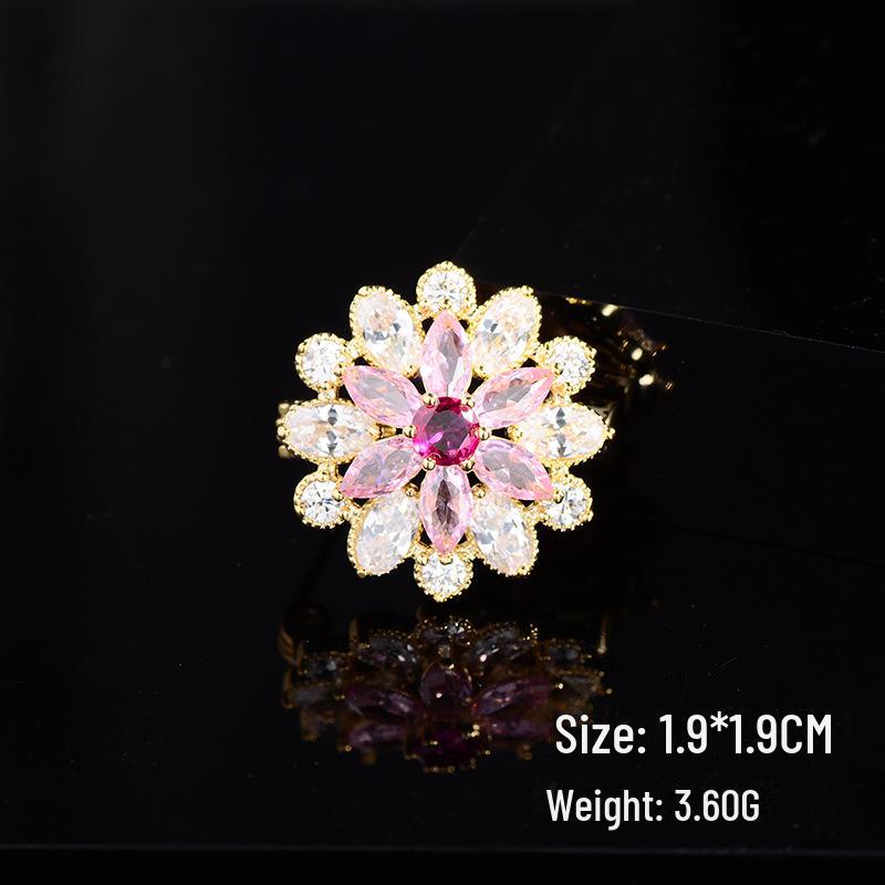 Broșă Elegantă cu Zircon Micro-Incrustat: Accesoriu de bijuterie la modă, potrivit pentru orice ținută, pentru vară