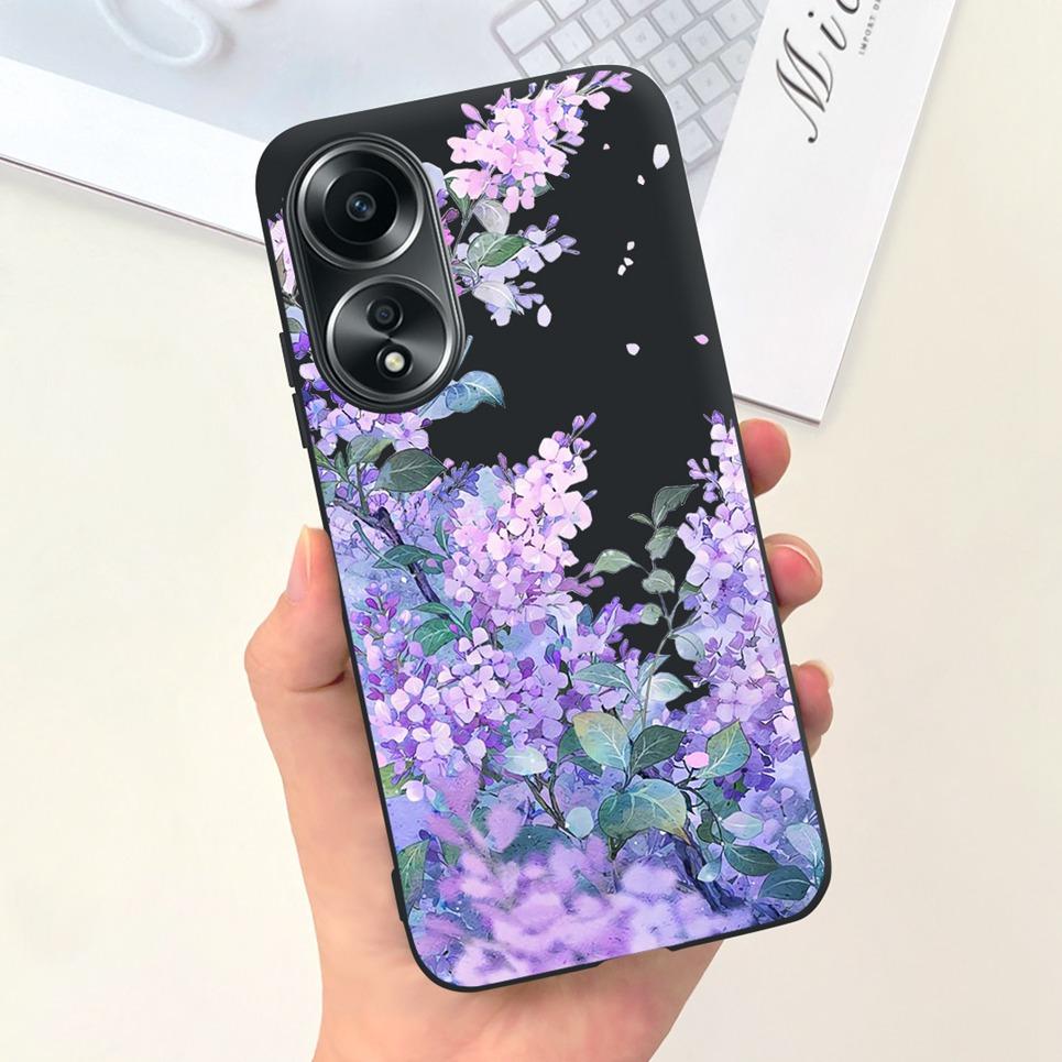 For Oppo A58 4G Back Cover Beauty Flower Girl Fashion Jelly Phone Case For Oppo A58 4G CPH2577 OppoA58 A 58 Coque Etui Soft TPU