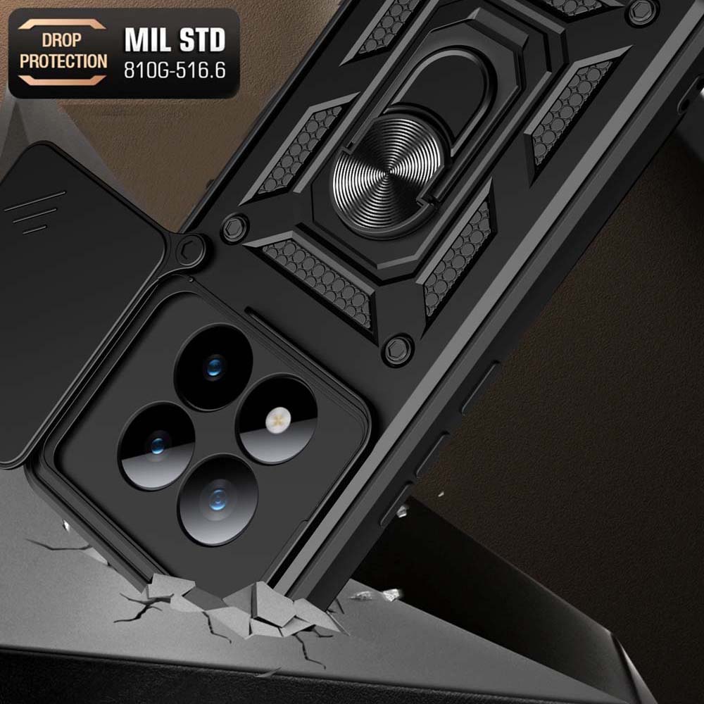 For Redmi Note 15 Pro Plus Camera Shockproof Armor Case For Redmi Note 15 Pro Note 15 Car Magnetic Holder Ring Protect Cover