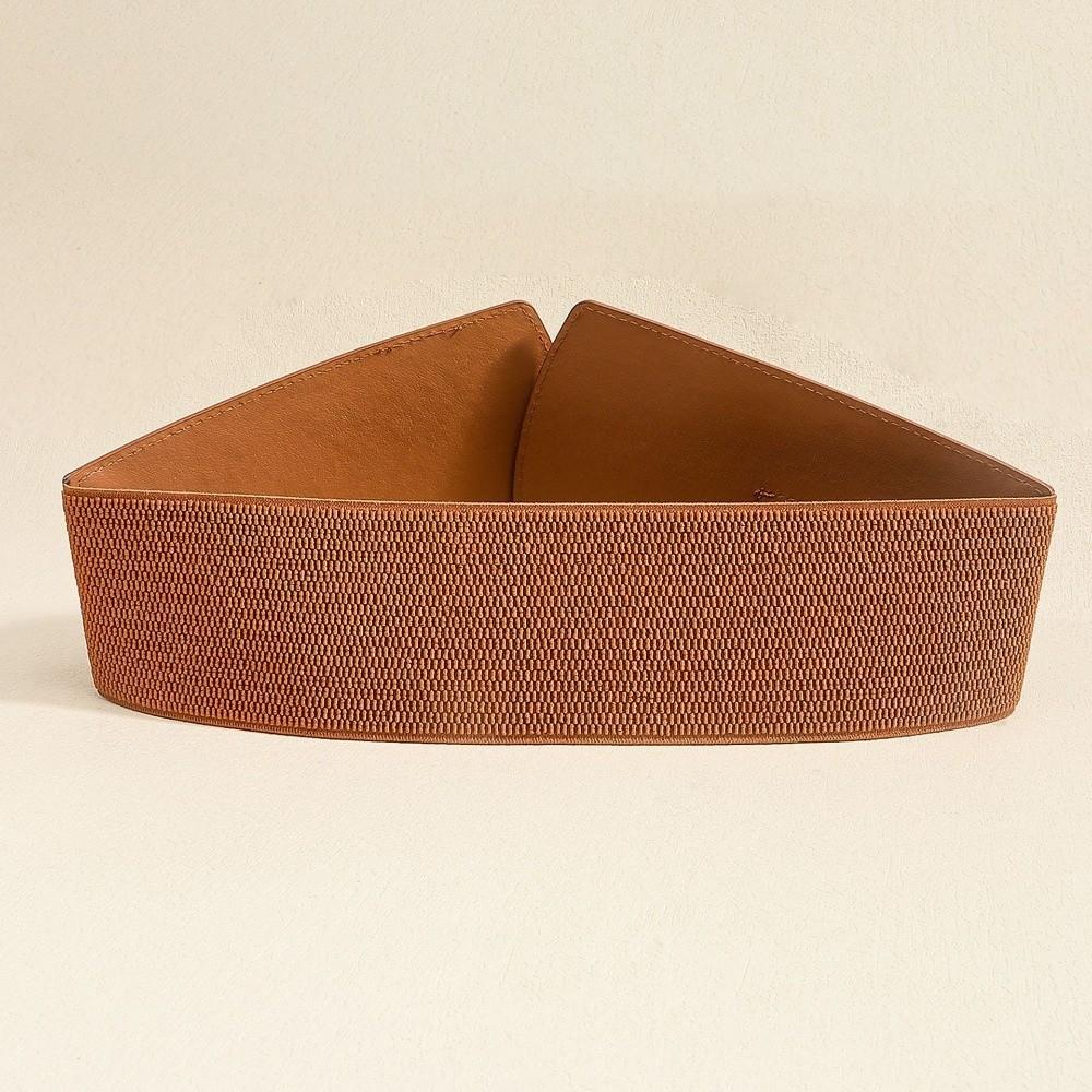 Geometric Buckle Women's Slimming Belt PU Dress Waistband Fashionable Elastic Waist Belt Women