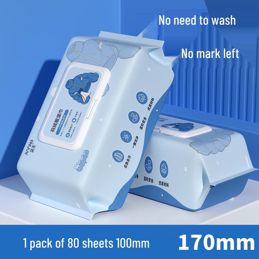 Disposable Down Jacket Cleaning Wipes - Portable, Degreasing, and Free of Wash