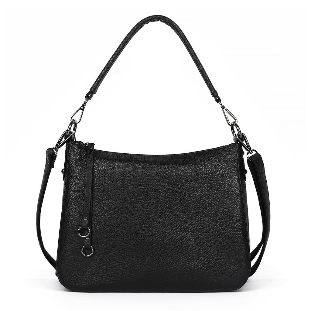 Genuine Leather Shoulder Bag for Crossbody With Zipper Large Commuting [MFFOR] Women, 2-way, Bag, Handbag, Crossbody, Shoulder, Handbag, Pocket,