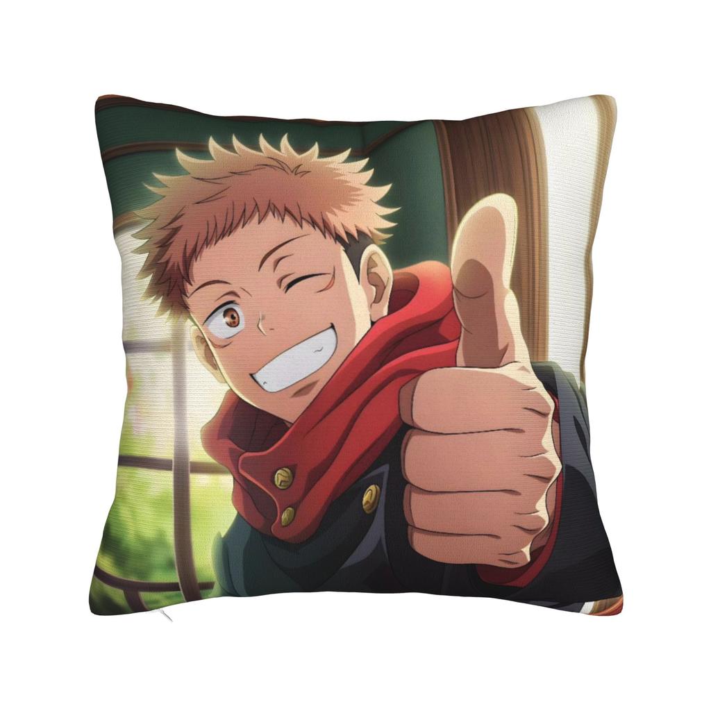 Itadori Yuji Pillowcases Merchandise Soft Cushion Cover Decoration JJK Anime Throw Pillow Case Cover Home Multiple Sizes