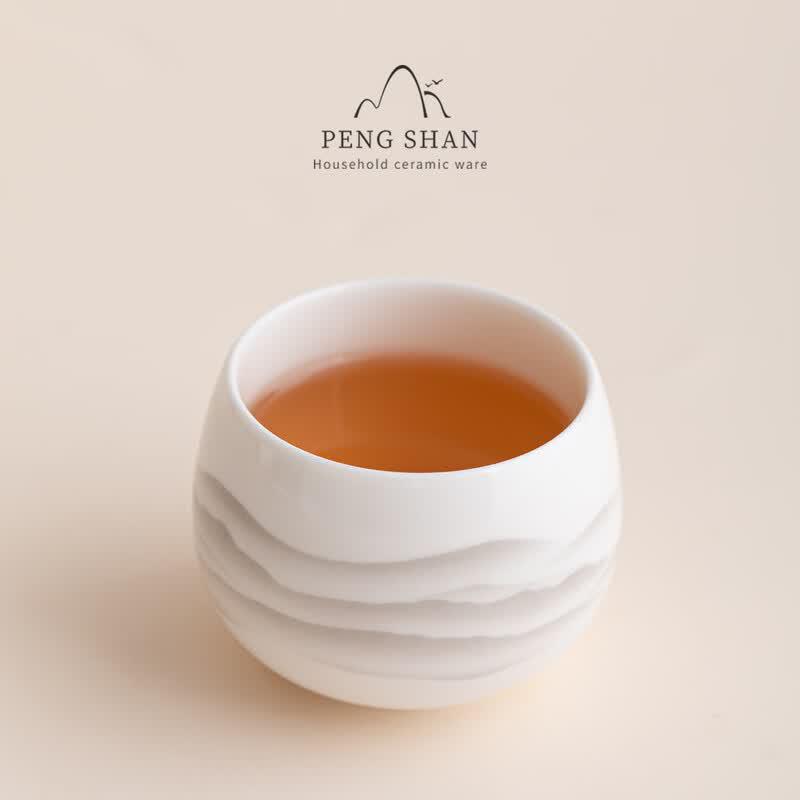 Mutton Fat Jade Ceramic Kung Fu Master Teacup