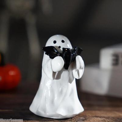 Geist Umarmende Kürbis Statue Niedliche Halloween Statue Gruselige Halloween Geist Kürbis Figur Harz Gehen Für Zuhause Für Thema