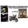 Scheinwerfer X & Handgriff "Gurt Tan Passend für Alle Triumph Motorradmodelle"