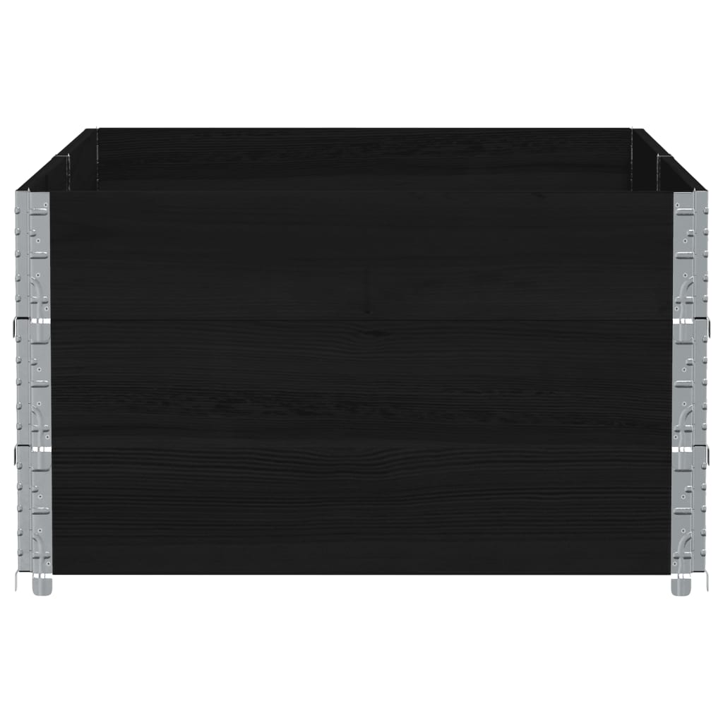 Vidaxl Donica Ogrodowa, Czarna, 150X100 Cm, Lite Drewno Sosnowe