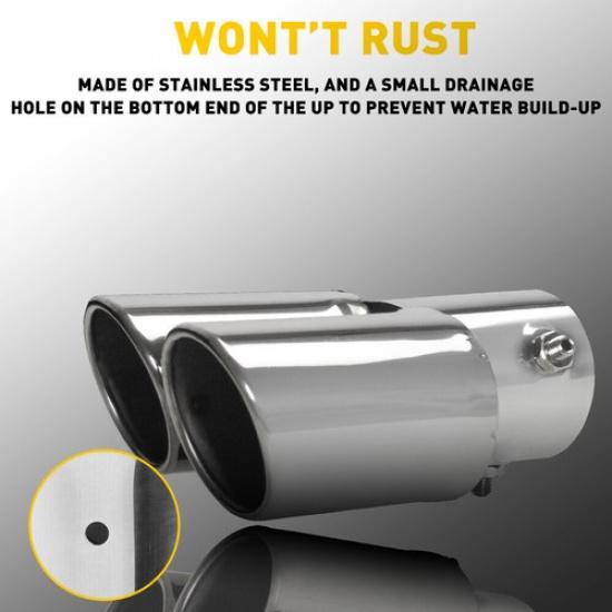 

Car Exhaust Pipe Tip Rear Tail Throat Muffler Stainless Steel Auto Accessories