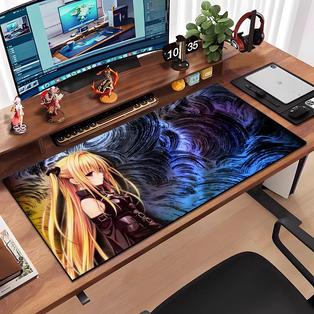 To Love-Ru Mouse Pad Large Anti-Slip Rubber Gaming MousePad Durable Desk Pad Thick Seam Edge Suitable For Office And Gaming