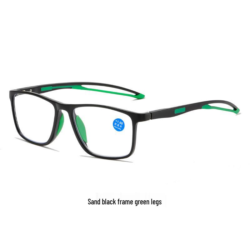 Ultra-Light TR90 Anti-Blue Light Reading Glasses for Middle-aged and Elderly – Sports Style, High Definition Eye Protection for Men.