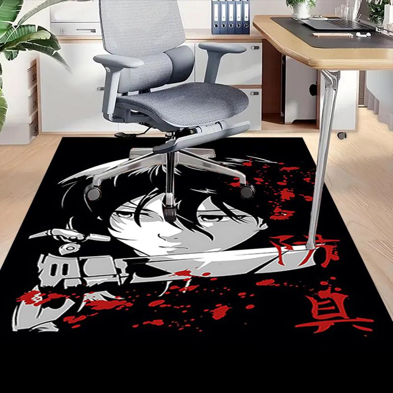 1PC Alfombra de Piso Antideslizante Extra Grande Swordfighter Blood, Oficina, familia, dormitorio, Estudio Alfombra de Área Grande Alfombras de Interior