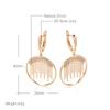 New  Rose Gold Color Long Tassel Dangle Earrings For Women Luxury Natural Zircon Accessories Unique Daily Jewelry