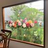 3D Tulip Flower Window Stickers Static Cling Waterproof Floral Decal Windows Decor For Home Bedroom Bathroom Glass Decoration