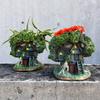 Tree House Flower Pot Bonsai Pot Decorative Succulent Planter Multi-Function Forest House Planter Pot for Micro Landscape