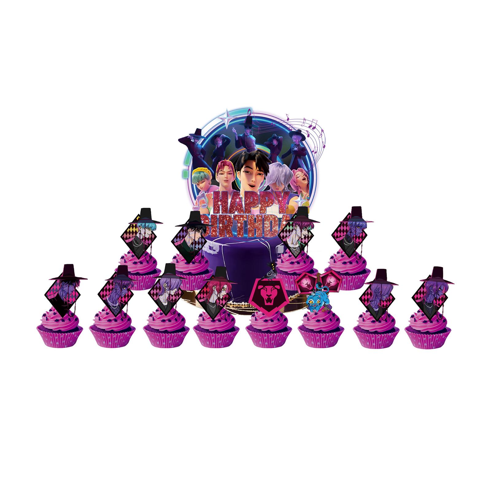 

Баннер для украшения тематической вечеринки по случаю дня рождения, флажки, флажок для торта, воздушные шары - Набор One Size