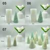 3D Cone Candle Silicone Mold Christmas Tree Soap Mold Art Wax Cake Resin Mold  Desk Decoration