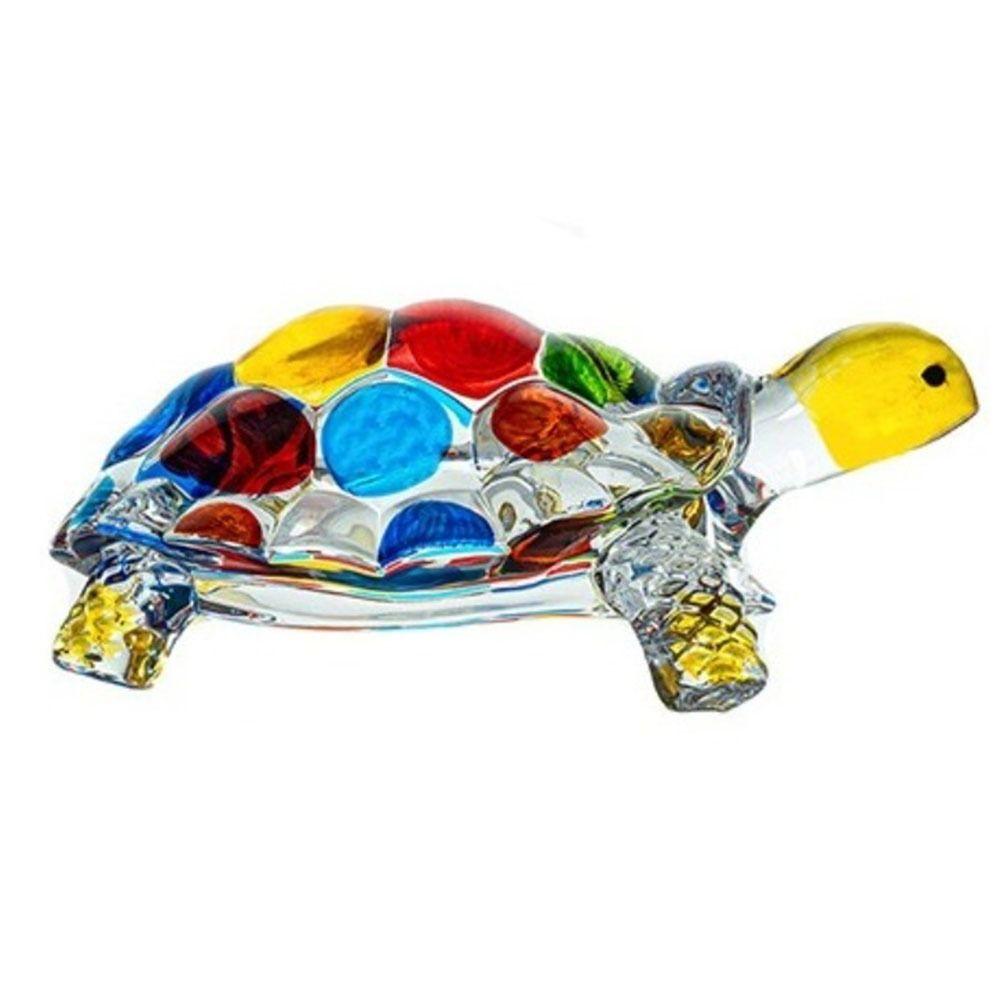 Clear Turtle Figurine Decoration Painted Tortoise Statue Craft Creative Turtle Ornament Desktop