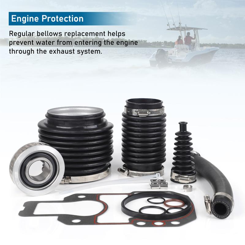 30-803099T1 For MerCruiser Alpha 1 Gen 2 1991-2002 Sequence Range 0D469859 And Above Black Transom Sealed Bellows Kit 18-8218