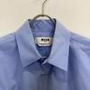 MSGM Blue logo embroidered overshirt tops 41 blueUsed