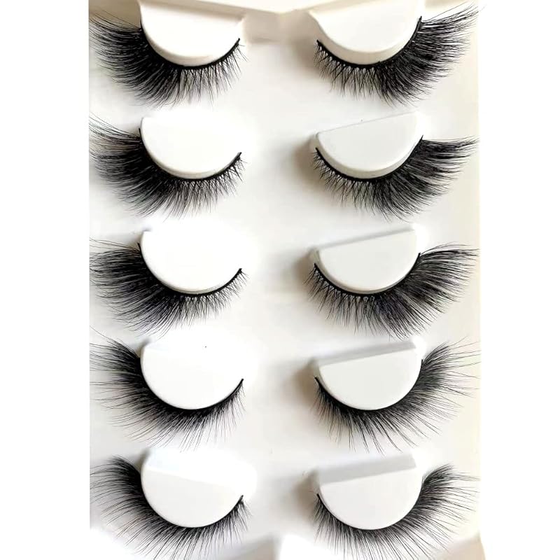 Sunniess Ombre Colored Lashes Silk Protein Fluffy Wispy Volume Fake Lashes for Halloweens Cosplay Party Stage Russian D Curl Lashes with Color Make