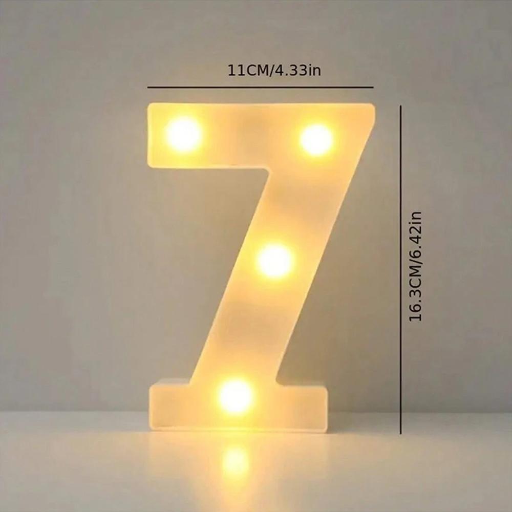 Number 0-9 LED Lights Luminous  Lamp Wedding Decorative Night Light Birthday Party Bedroom Home Decoration