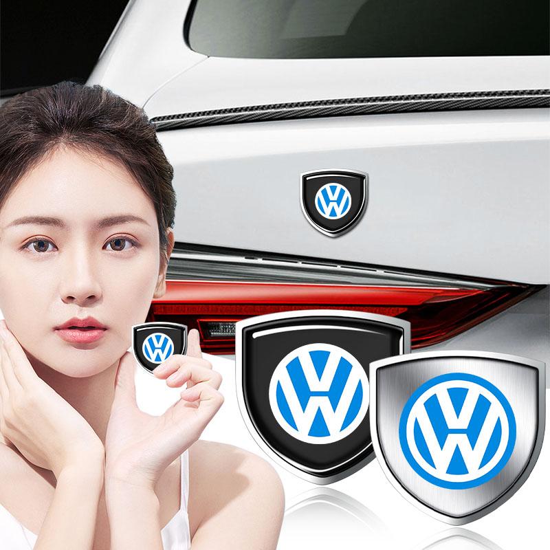 1 stk 3D Metall Auto Dørskjold Emblem Bil Karosserimerke Klistremerke For Volkswagen Tiguan Golf-4 5 6 7 MK6 B5 B6 B7 Jetta Lavida Polo Tiguan Passat