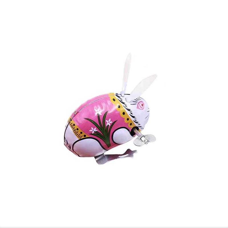 Tin Wind Up Clockwork Iron Frog Rabbit Cock Party Toys Leisure Props Cartoon Cute Design Festival Gathering Gifts for Guests TMZ