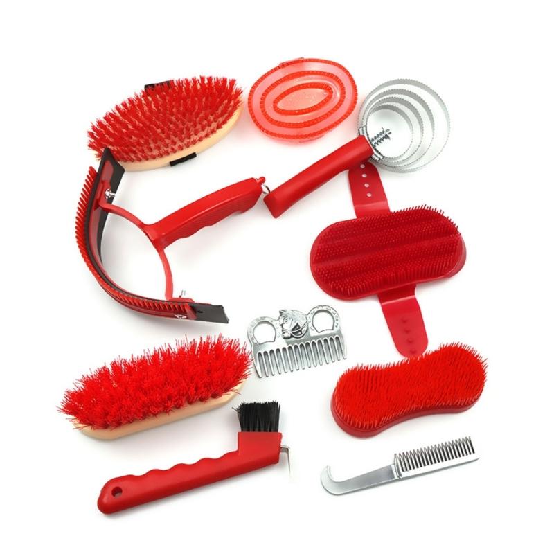 Horse Shedding Grooming Massaging Tool Set Bathing Cleaning Supply Horse Equipment Cleaning Tool