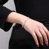 Ins Style Trendy Inlaid Zircon Titanium Steel Light Luxury Bangle Exquisite  Bracelets For Women Man Charm Simple Jewelry