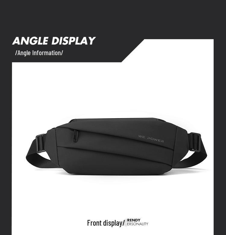 WePower Męska Modna Torba na Klatkę Piersiową: Torba crossbody, Torba biodrowa do sportów outdoorowych, Plecak o dużej pojemności.