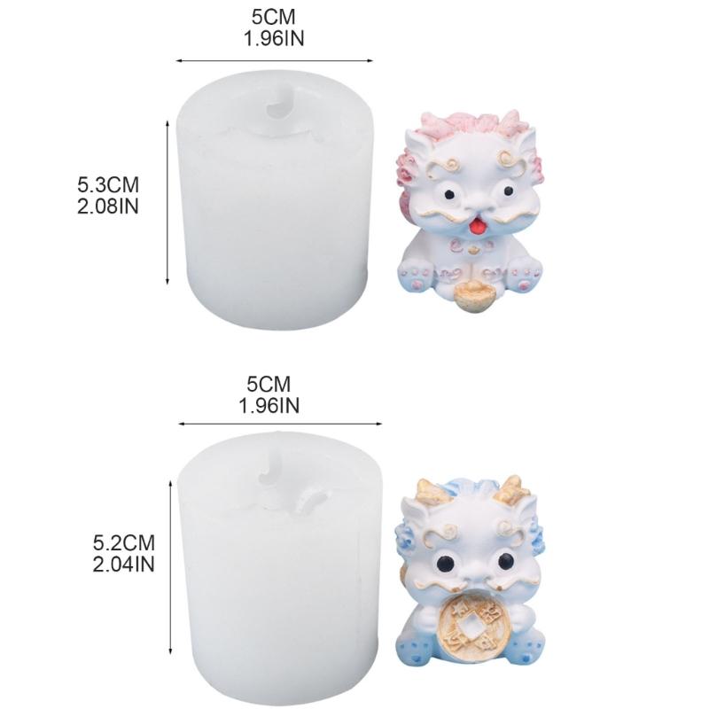 Silicone Kirin Dripping Plaster Candle Mold Epoxy Clay Craft DIY Ornaments Jewelry Making Tool Chocolate Fondant Mold
