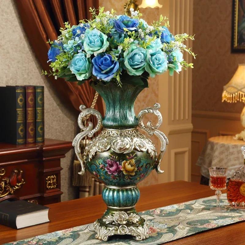 Height 50cm Retro Style Originality Vase Landing Large Size Flower Arrangement Luxurious Ornaments Home Furnishings Decorate