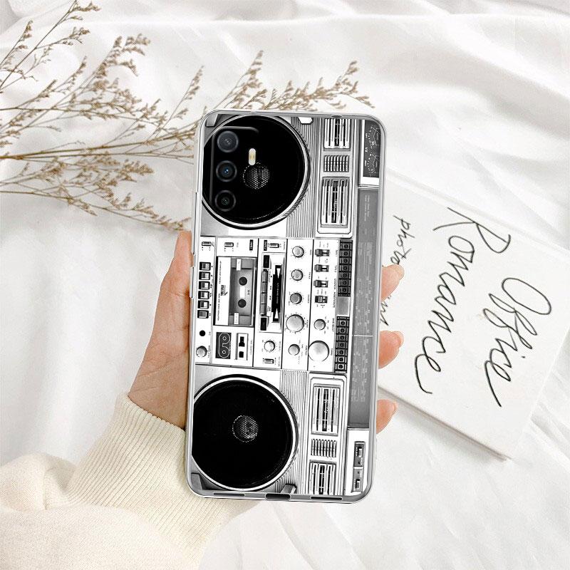 Cassette Vintage Boombox Tape Transparent Phone Case for Motorola Moto Edge 20 30 40 50 S30 Fusion Ultra Pro Neo Lite + G200 G23