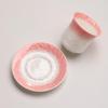 Elegant Crystalline Glaze Ceramic Teacup Set with Coaster - High-Grade Gongfu Tea Brewing & Tasting Cup