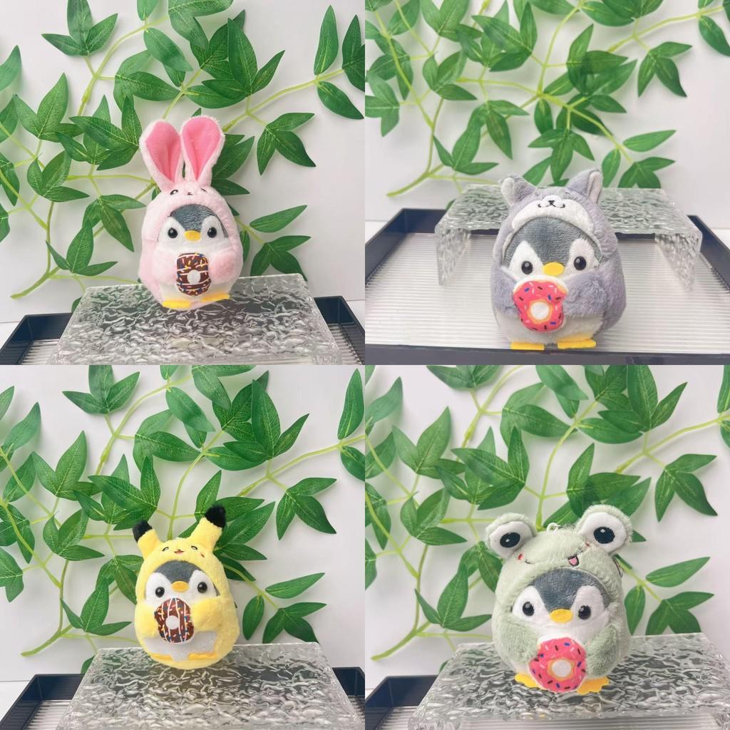Penguin Doughnut Cartoon Pendant Animal Plush Doll Pp Cotton Filled Gift