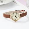 Gadi Vintage Style Quartz Watch For Women With Leather Strap And Water Resistance
