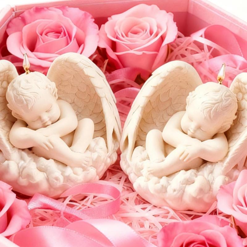 Reusable Silicone Mould for Making Angel Shaped Candle Soap and Craft with Artistic Styles