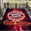 Custom Text Printed Rug Bayern Munich Non Slip Floor Carpet For Home Room Decor