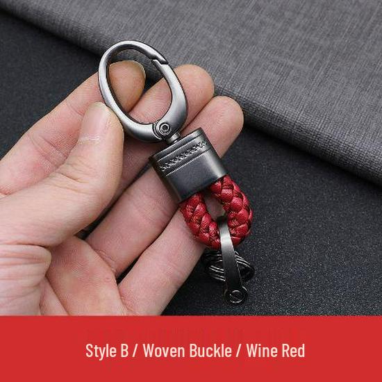 Creative Woven Rope Car Keychain - Cute Waist-Hanging Key Holder for Men & Women